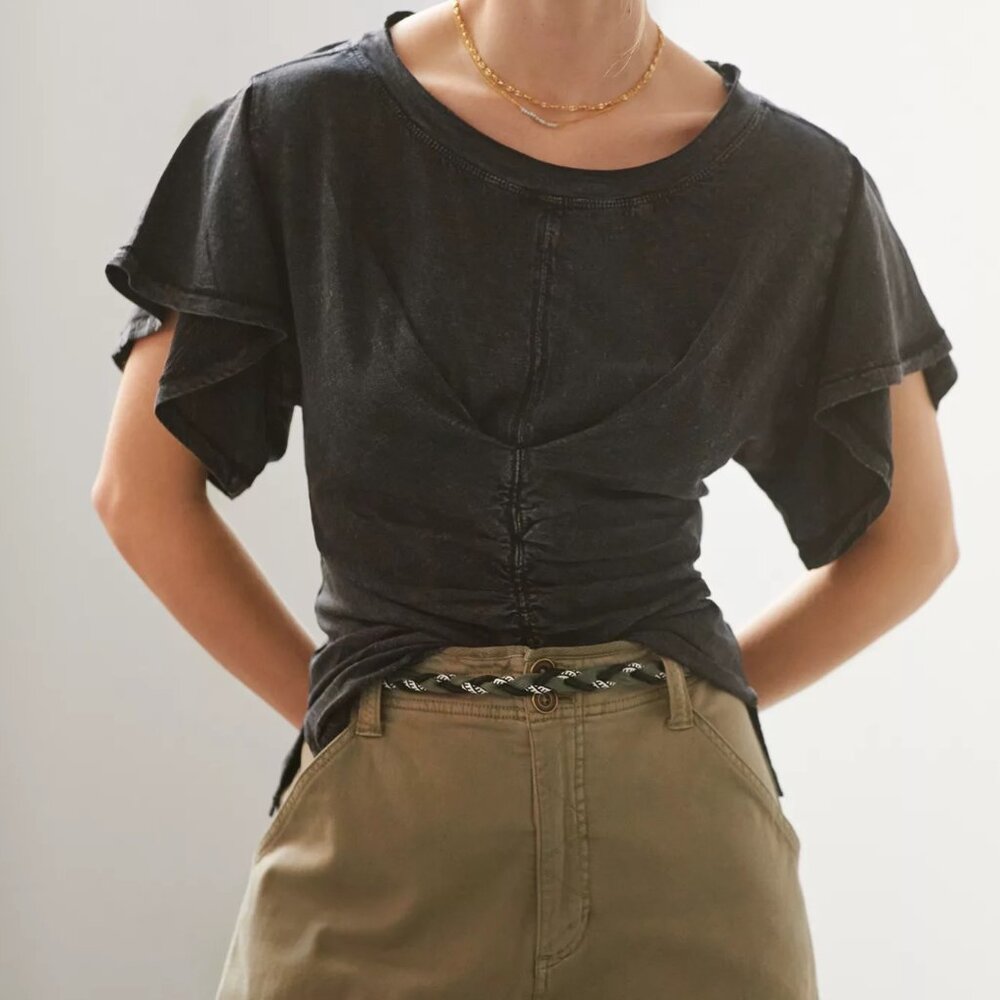 Anthropologie // Pilcro Ruched Tee